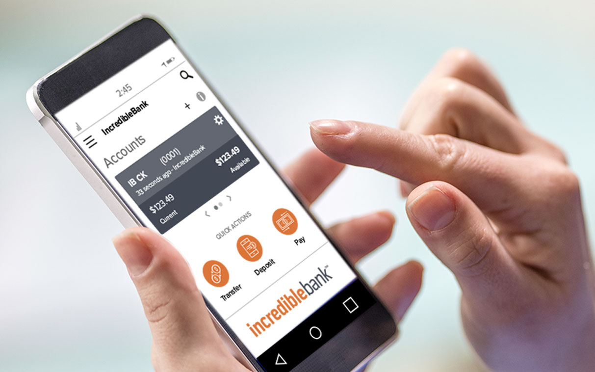 incredible bank mobile app