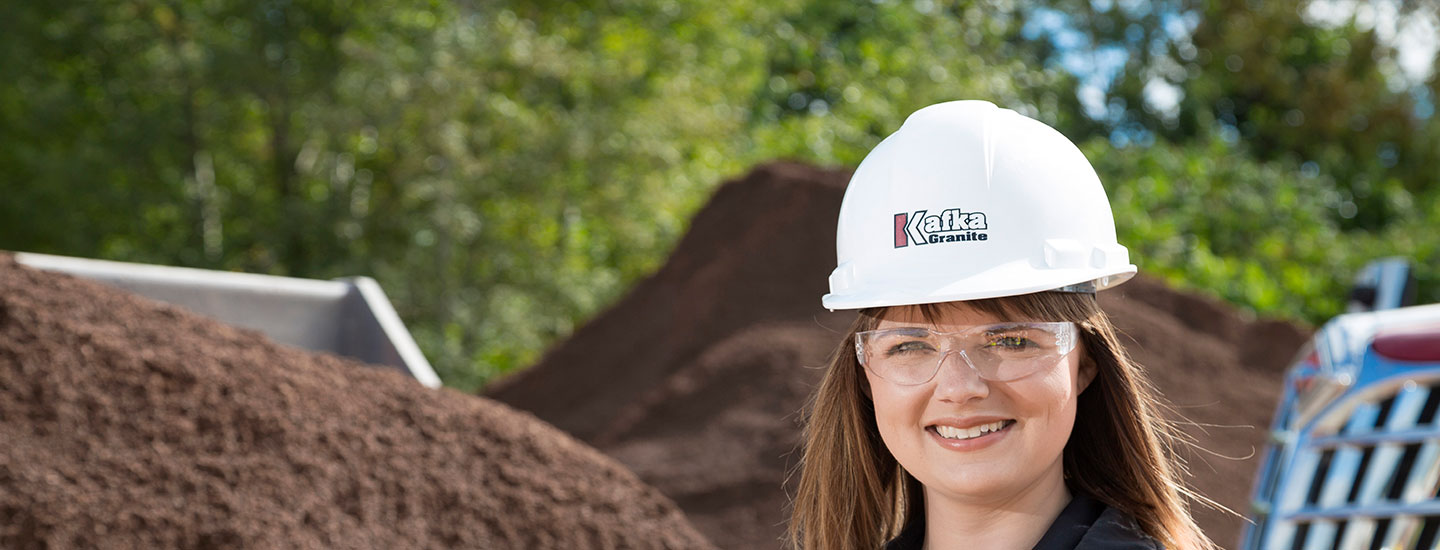 woman working at a construction site