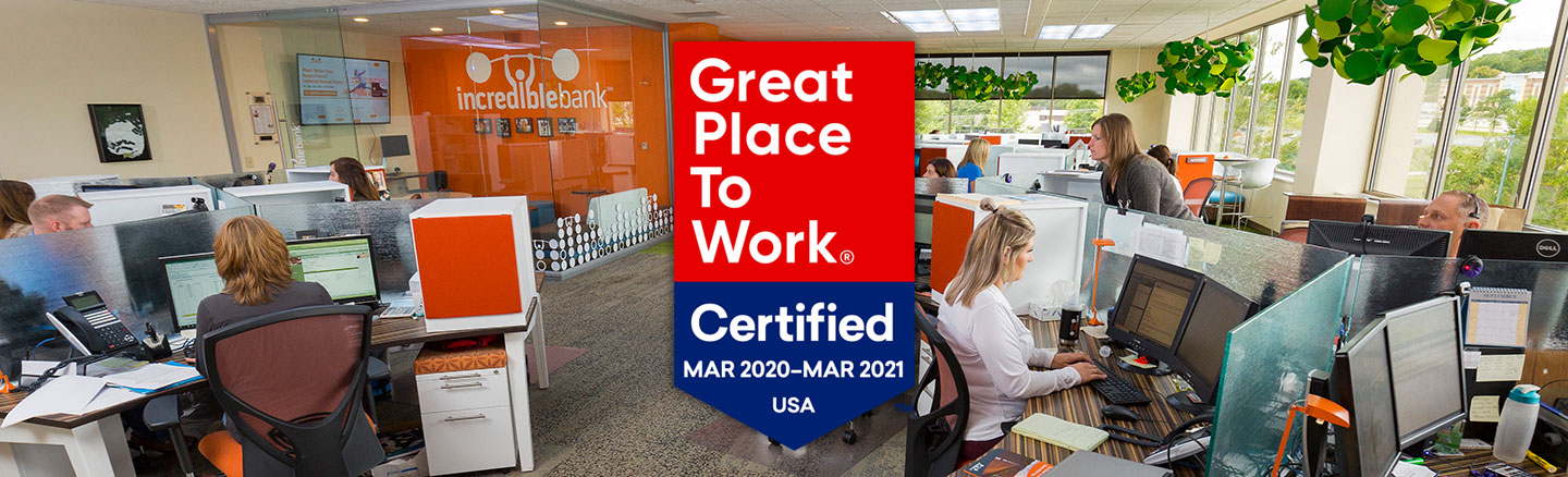IncredibleBank employees happy at work